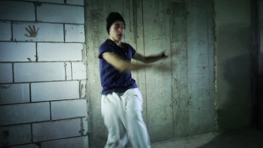 Young man dancing.