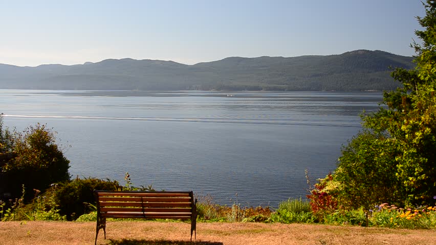 Fantastic oceanfront view over pacific ocean west coast in Vancouver, Canada