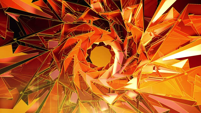 Abstract Background - Triangle - Orange - 5