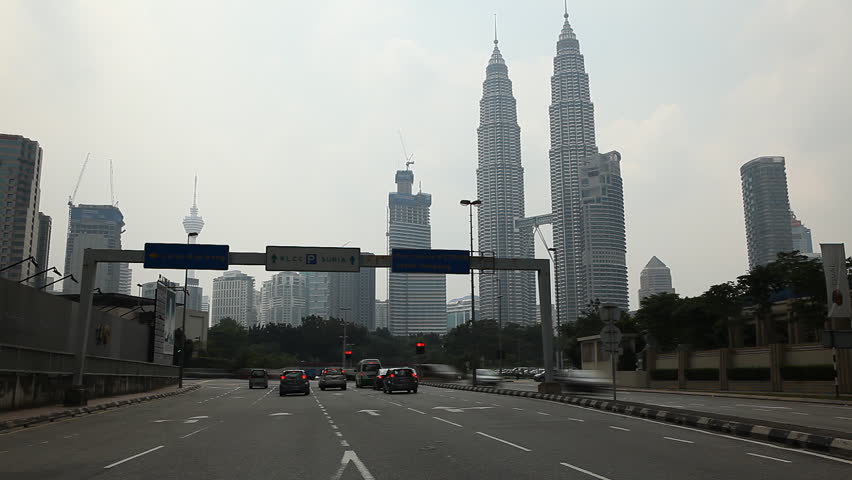 Time Lapse of Kuala Lumpur Cityscape, Malaysia Petronas Twin Towers, Traffic