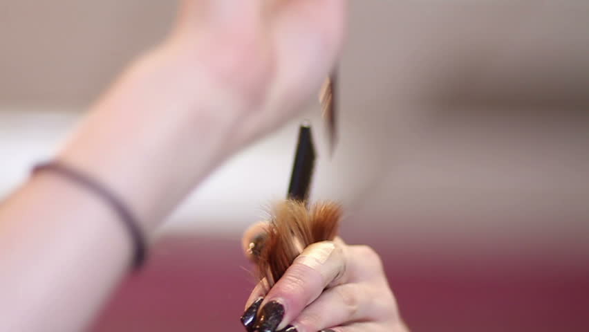 Hair Being Trimmed 02
