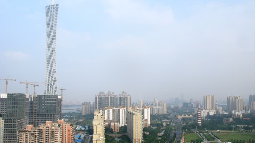 Cars on road near in Guangzhou, China - time lapse