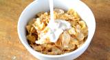 cornflakes taking fresh milk