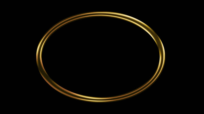 Gold oval frame