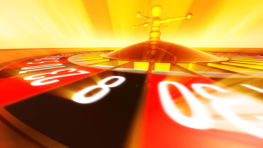 3D animation of casino roulette with rays. Whole 360 rotation loopable.