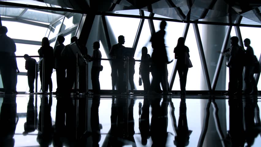 GUANGZHOU - NOV 24: (Timelapse View) Visitors walk and take photographs inside Canton television tower on November 24, 2011 in Guangzhou, Guangdong, China.