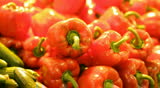 Vegetables fruits salad cucumbers healthy merchandise supermarket diet pepper