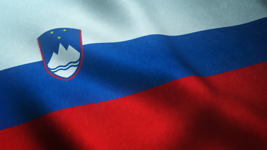 Slovenian Flag In The Wind. Part Of A Series. Stock Footage Video ...