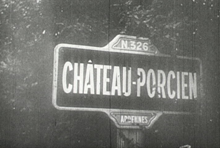 FRANCE - CIRCA 1942-1944: World War II, Tanks Destroy Chateau-Porcien
