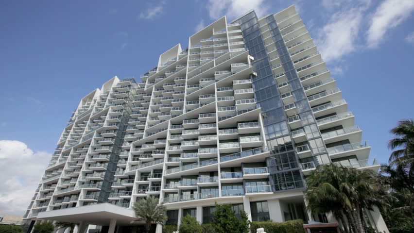 MIAMI, FL - MARCH 2: Panning video of the W Hotel offering iconic design and contemporary luxury for exclusive and extraordinary experiences, March 2, 2012 in Miami, FL. 
