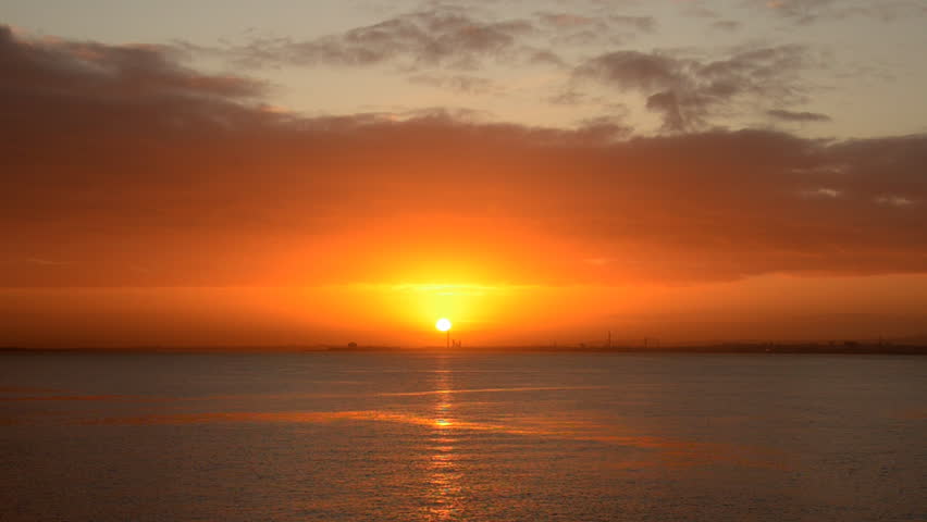 sunrise on the ocean in the Canary Islands