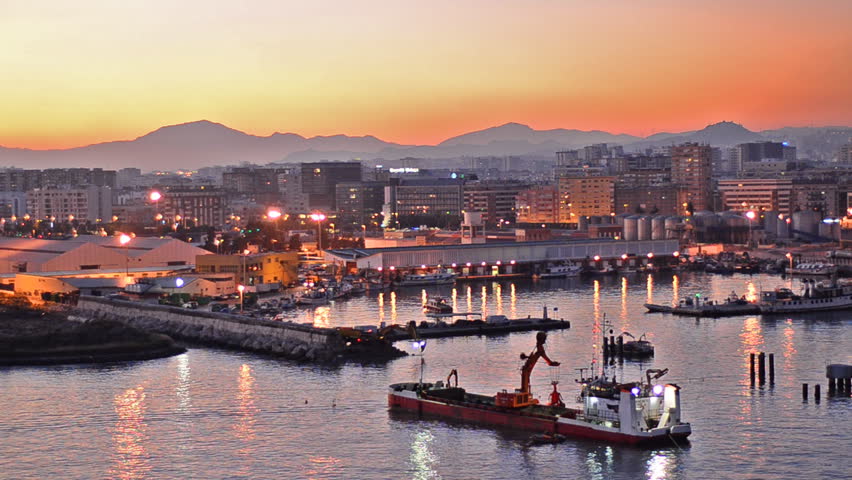 sunrise on the ocean in the Canary Islands