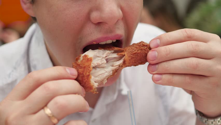 Fat Man Eating Stock Footage Video Shutterstock