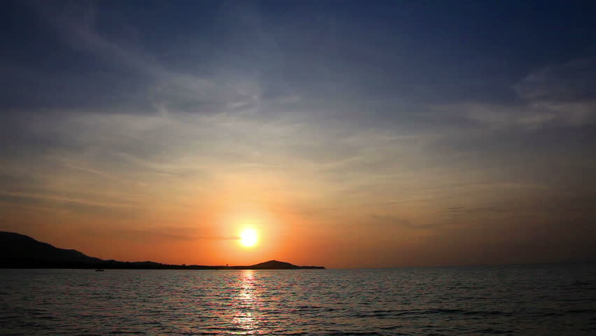 sunset and sea
