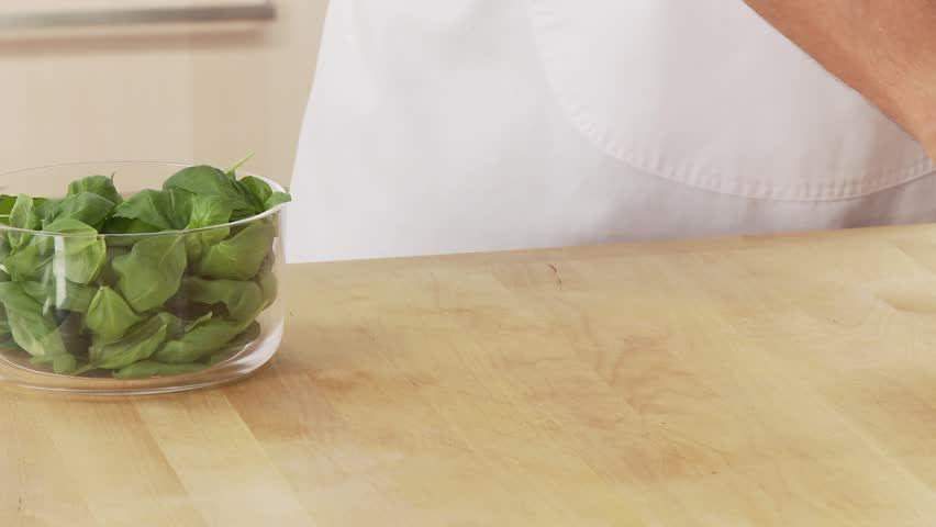 Garlic being peeled