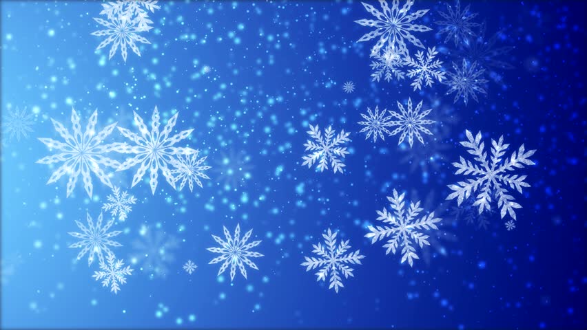 Snowflakes Animation With Animated "Happy Holidays" Text Stock Footage