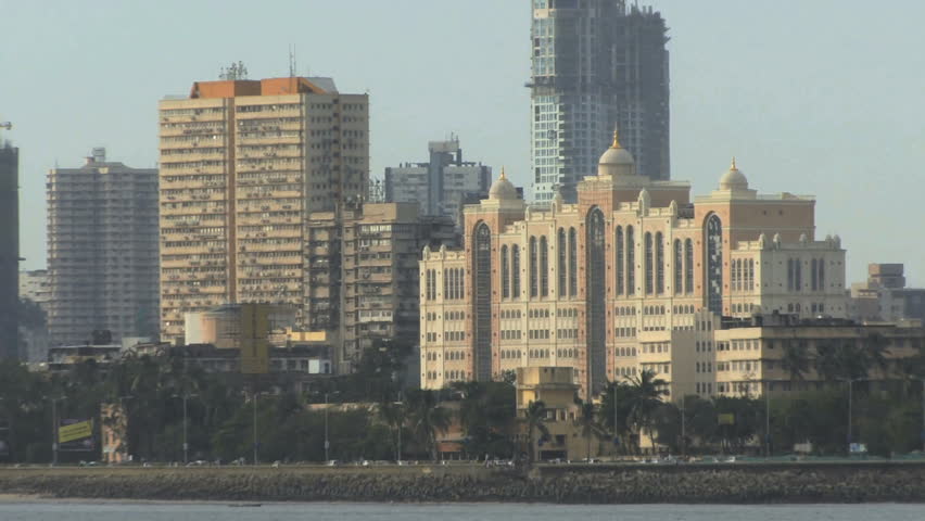 Zoom out on Marina drive Mumbai India