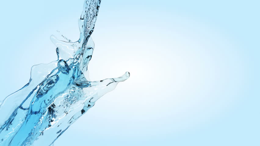 Very useful for titles. Water splashes in slow motion on blue background. Camera flying through. HD 1080. Loop-able.
