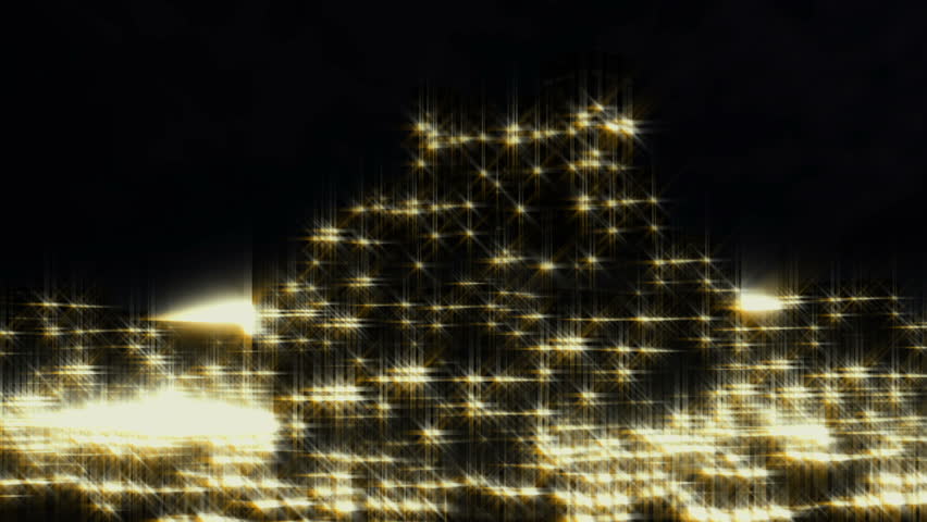 City night-scape flight abstract, with shiny office windows for urban backgrounds