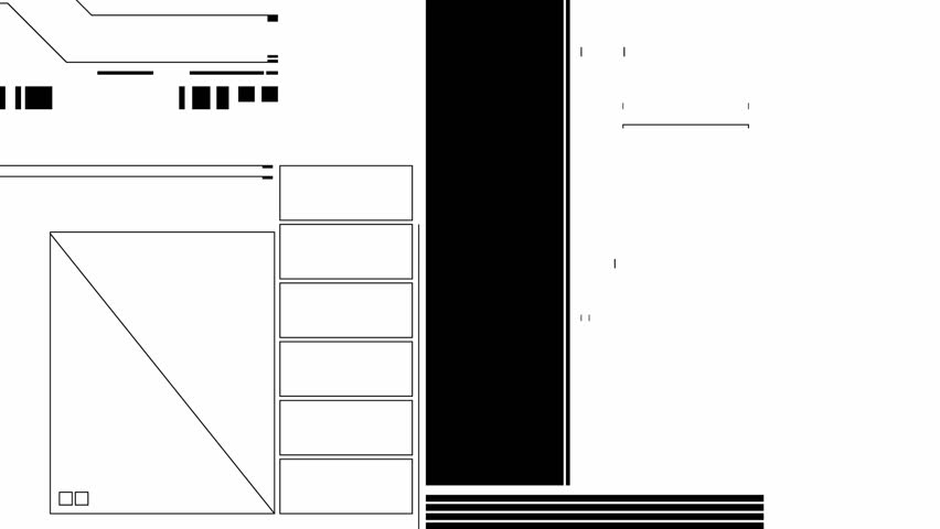 Random, blinking, animated background of architectural graphic elements. Ideal for use as an alpha or luma matte to add interest to other backgrounds. 