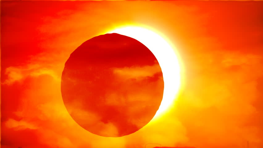 realistic solar eclipse simulation with warm air distortion