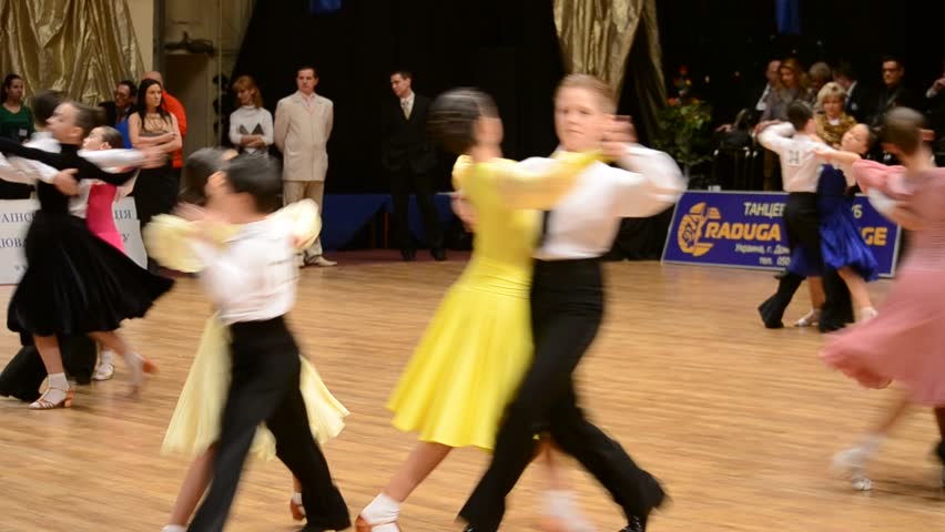 DONETSK, UKRAINE - MARCH 25: People compete in the Stanislav Shklyar's CUP, part of the X International Open DanceSport Competition, on March 25, 2012 in Donetsk, Ukraine.