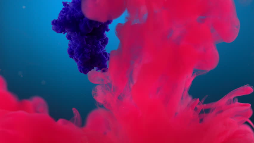 Pink and purple ink in water shooting with high speed camera, phantom flex.
