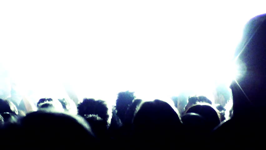 Cheering crowd at concert