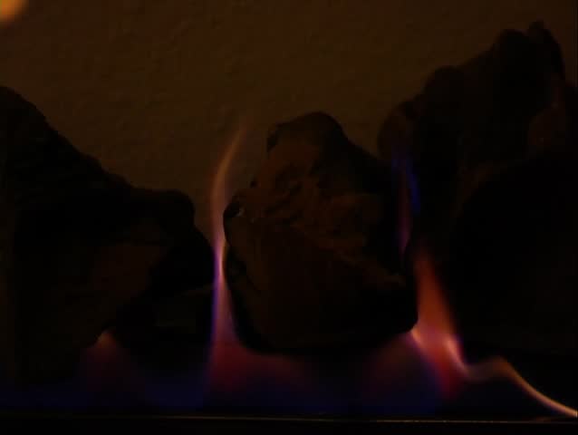 Flames in a chimney