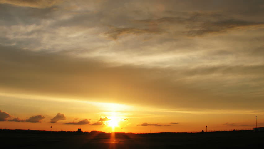 Beautiful sunset HD time lapse clip