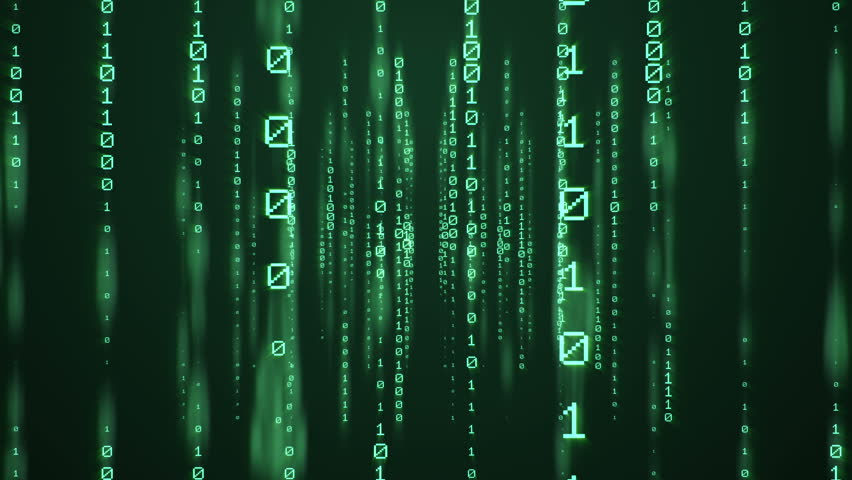 Data Stream Matrix - Vertically Scrolling Numbers Stock Footage Video 