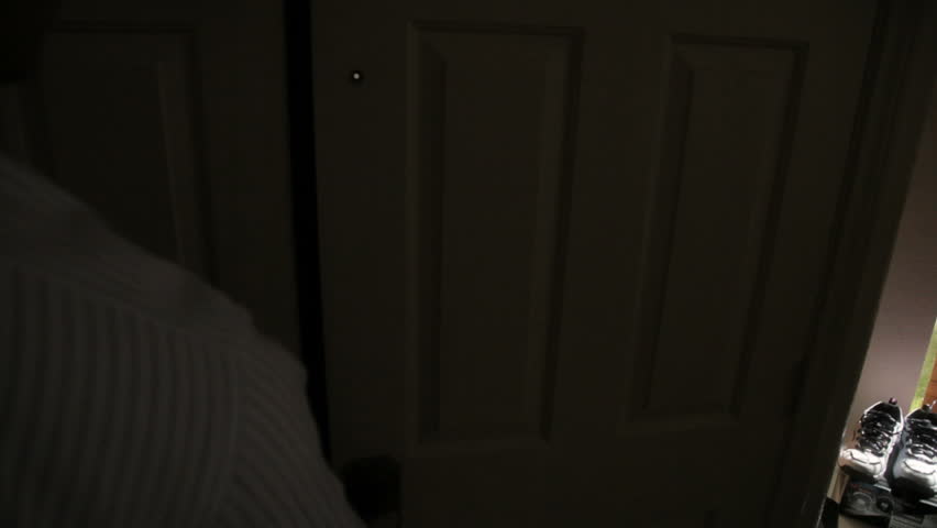 Salesman getting a door slammed in his face
