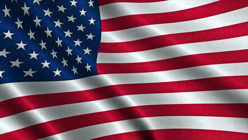 Usa Flag Waving In The Wind Slowly Perfect Background Animation For News Room Shots Stock