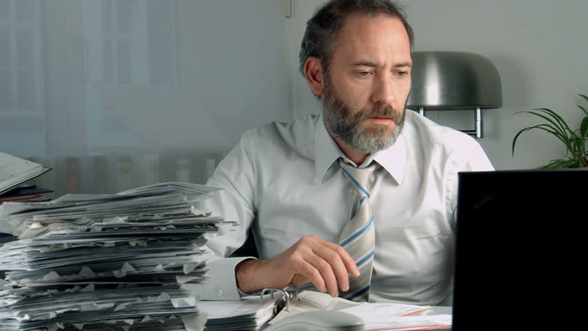 Stressed Businessman in office