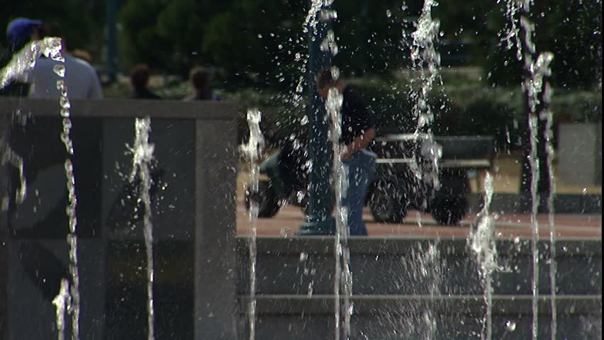 ATLANTA, GEORGIA - CIRCA 2005: Olympic Park fountain