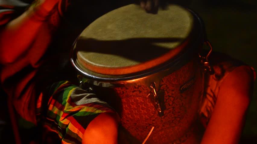 Man drums