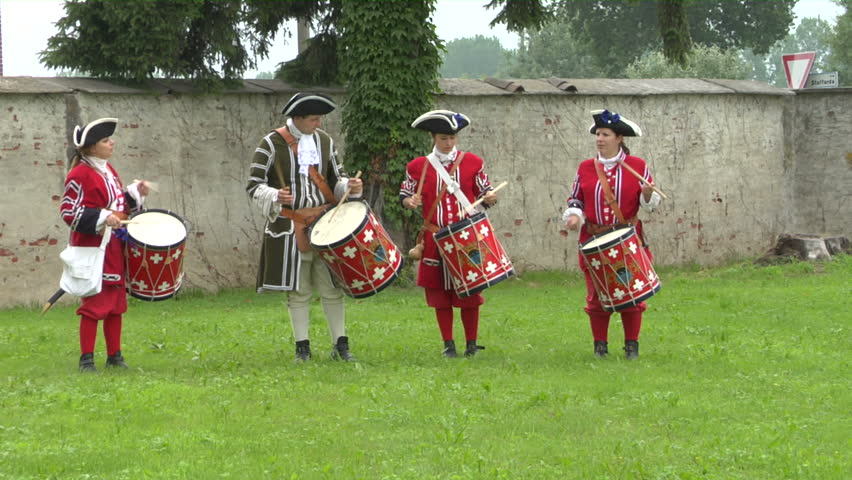 STAFFARDA, ITALY - CIRCA 2012: Reenactment of the battle fought during Nine Years' War in Piedmont-Savoy (northern Italy) on 18 August 1690. It was a victory for the French commander against the Duke of Savoy.