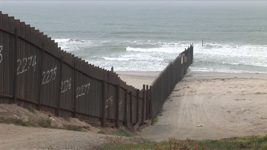The United States border fence which prevents Mexicans from fulfilling the American dream in San Diego