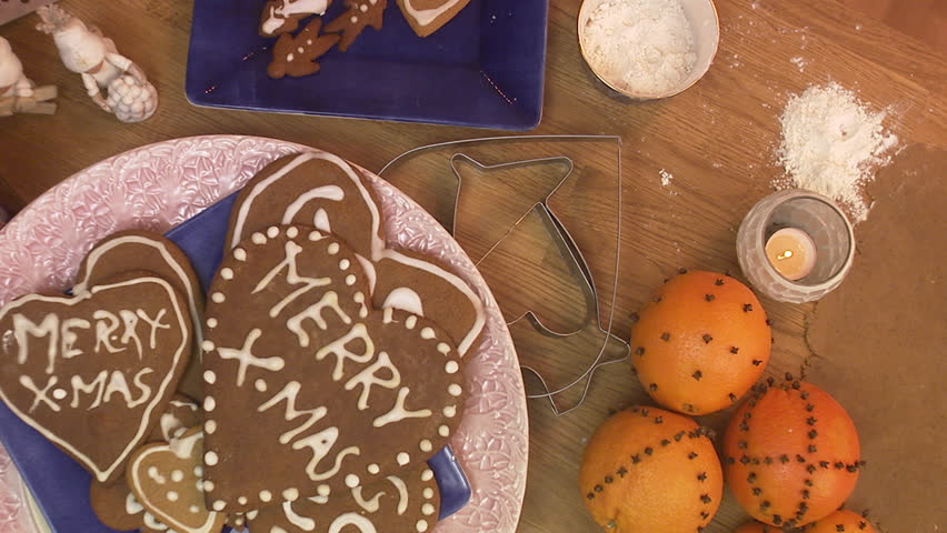 Making gingerbread biscuit