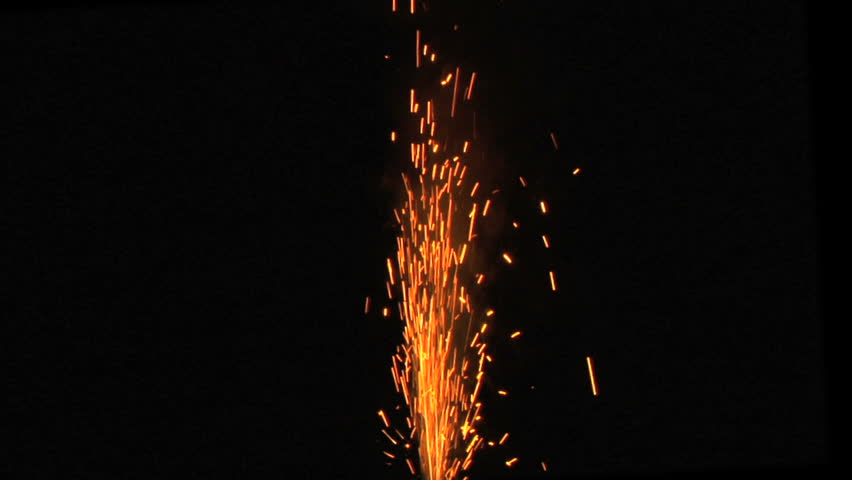 yellow sparkler on black