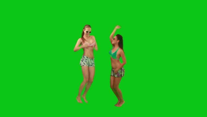 Summer girl in sunglasses dancing barefoot.