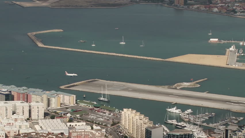 2010-November View from the top of the Rock of Gibraltar a British Colony at the entrance to the Mediterranean Sea