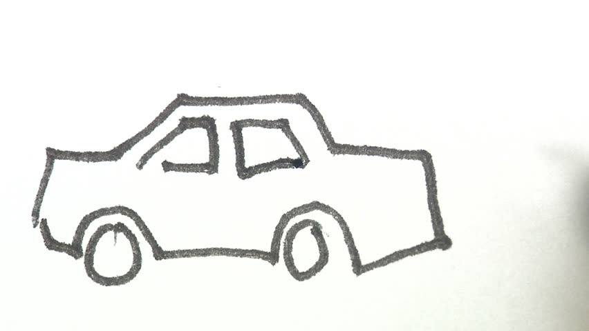 Drawing a car.