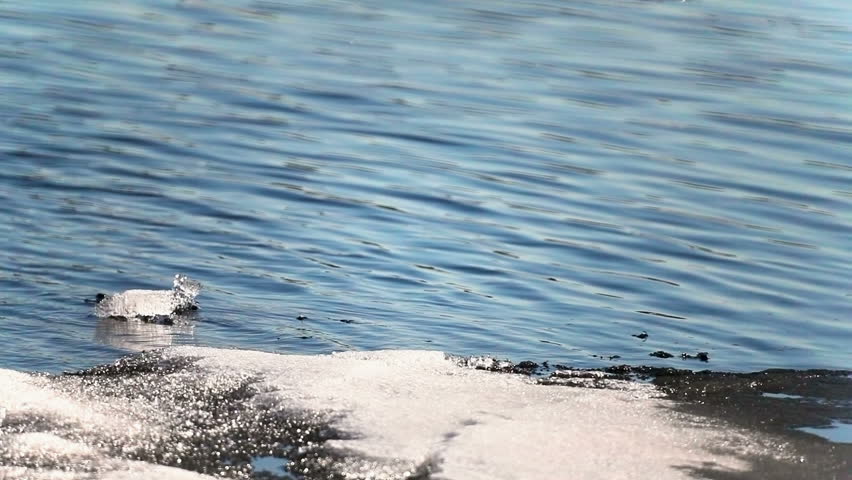 1920x1080 hidef, hdv - Melting ice in the spring lake