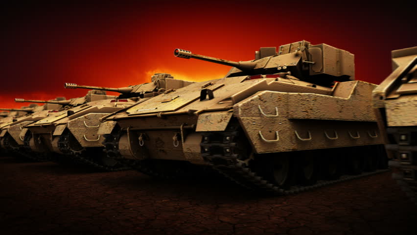 Military Tanks, Seamless Loop

