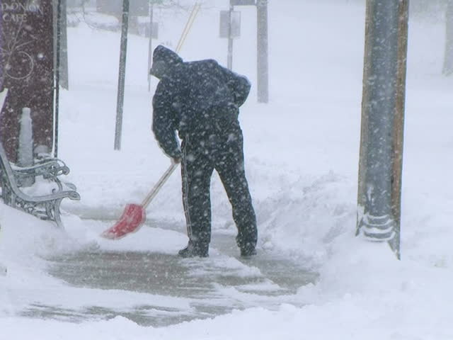 Man Shoveling Snow 