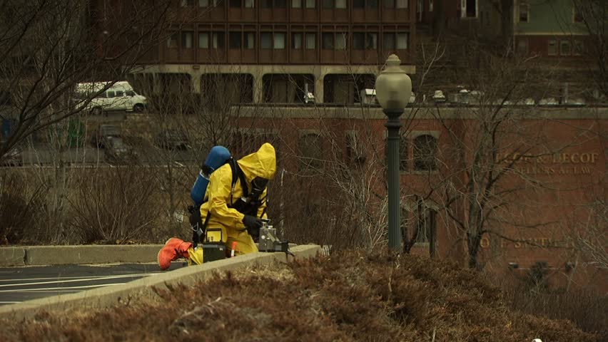 PROVIDENCE, RHODE ISLAND - SEPTEMBER 16, 2010: Hazmat emergency response drill