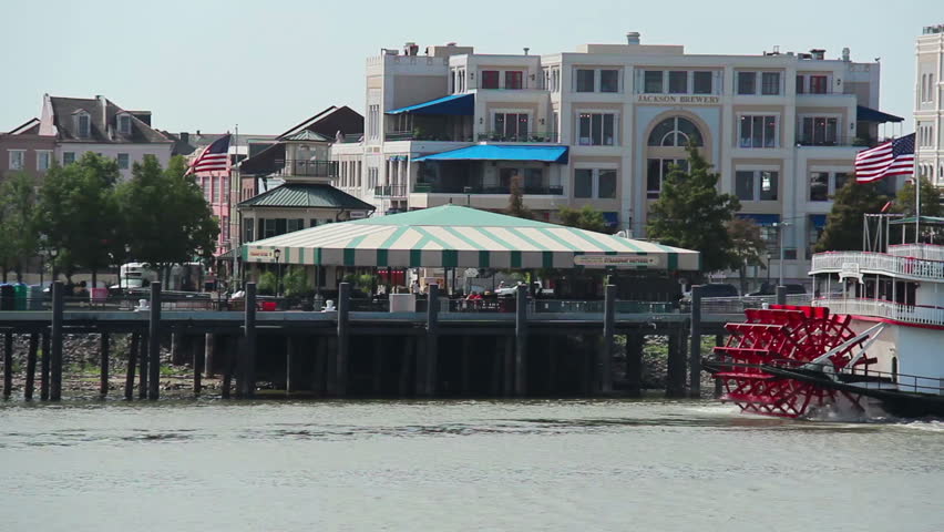 NEW ORLEANS, LA - July, 2012: The riverboat, Natchez, docked on the Mississippi River in New Orleans, Louisiana.  MAY BE SUITABLE FOR EDITORIAL USE ONLY.
