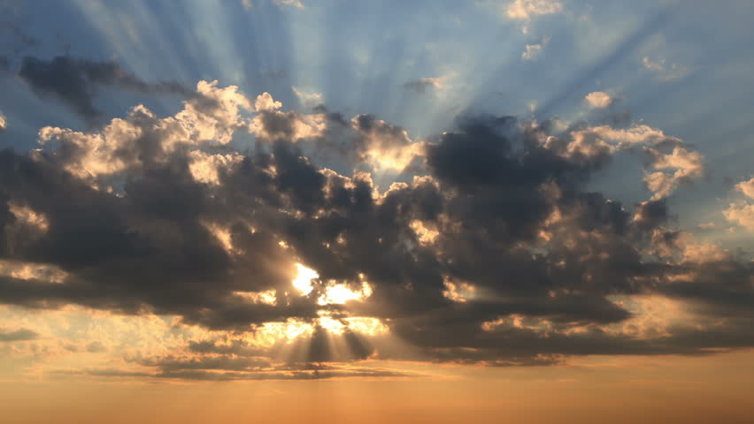 beautiful sunset, time-lapse