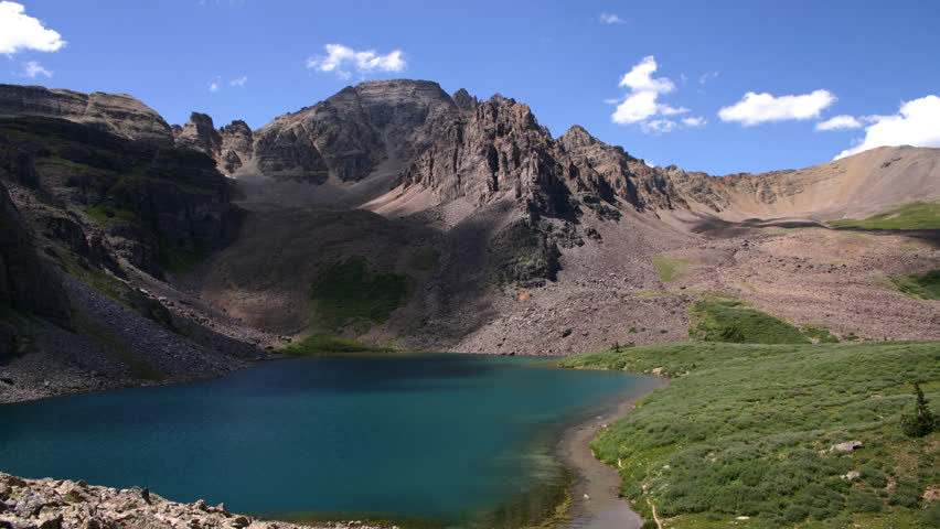 Time lapse pan of Rocky Mountain lake in Aspen Colorado